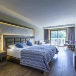 Hotel Samara şirketi modern dekorasyonlu kara manzaralı standart oda yatak ve oturma alanı